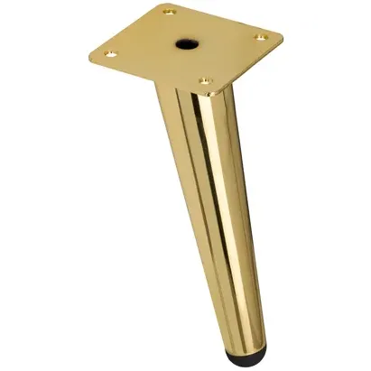Duraline Tafelpoot Conisch Geborsteld Goud 15cm
