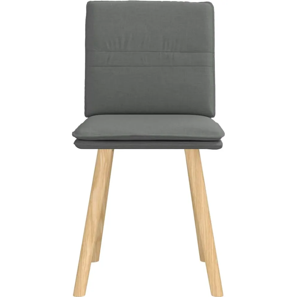vidaXL Eetkamerstoelen 2 st stof donkergrijs, foto 4