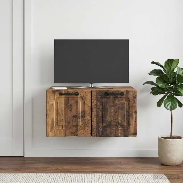vidaXL Wandbeugel TV-kast Oud hout 59,5 x 41 x 30 cm Bewerkt hout Bruin