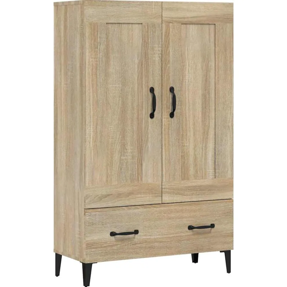 vidaXL Hoge kast 70x31x115 cm bewerkt hout sonoma eikenkleurig Bruin