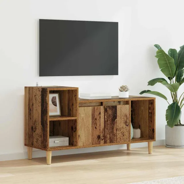 vidaXL TV-kast 100 x 35 x 55 cm Oud Hout Bewerkt hout bruin, foto 2