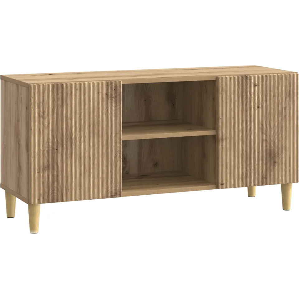 vidaXL TV-kast 102 x 34,5 x 50 cm Artisanaal eiken Bewerkt hout, foto 3