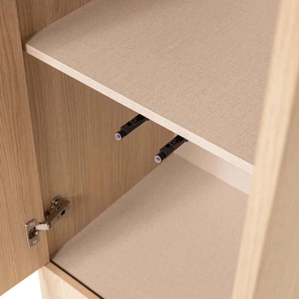WOOOD Build Smalle Opbergkast - Walnoot Fineer - Bruin - 215x54x41, foto 5