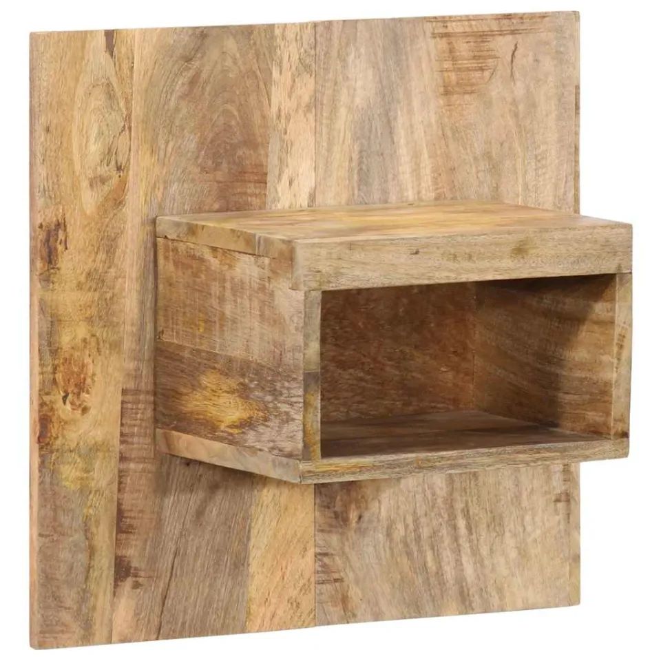 vidaXL Nachtkastje 50x27x50 cm massief ruw mangohout bruin, foto 3