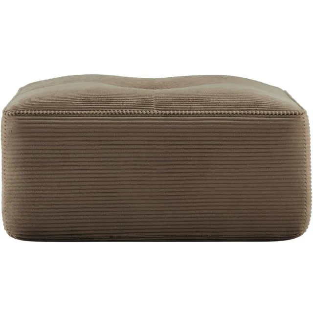 MODFU Poef - Vierkant - Ribstof - Voor Binnen - Bruin Brown