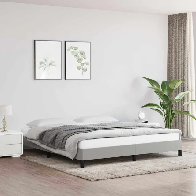 vidaXL Bedframe zonder matras stof lichtgrijs 160x200 cm