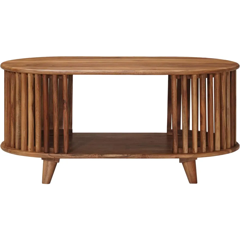 vidaXL Handgemaakte Koffietafel Teak Bruin 85 x 50 x 40 cm, foto 2