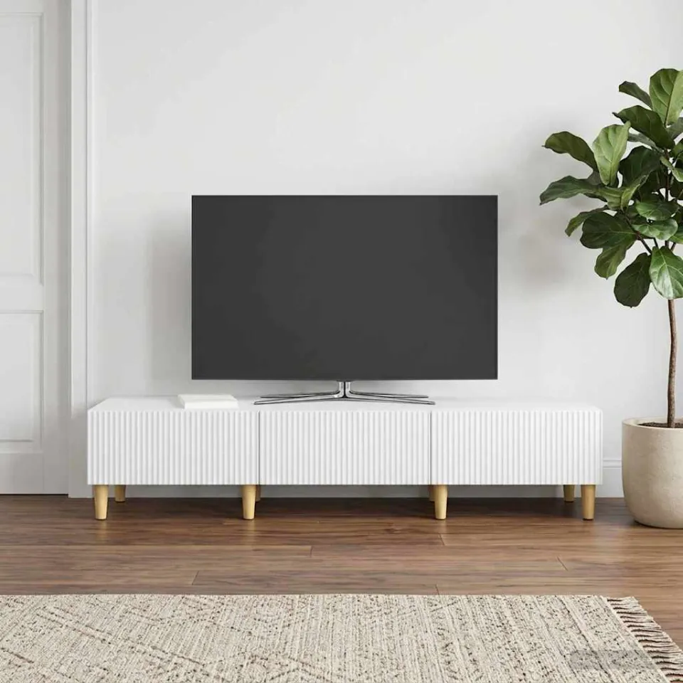 vidaXL TV-kast met lade Wit 147 x 34,5 x 30 cm Bewerkt hout, foto 4