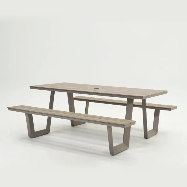 VITA Massa rechthoekige picknicktafel taupe