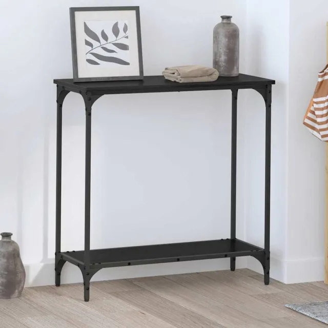 vidaXL Wandtafel - Zwart - eiken - 75 - x - 30.5 - x - 75 - cm - Bewerkt - hout Zwart eiken