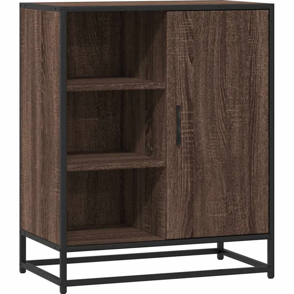 vidaXL Dressoir 62x35x76 cm bewerkt hout bruin eikenkleur