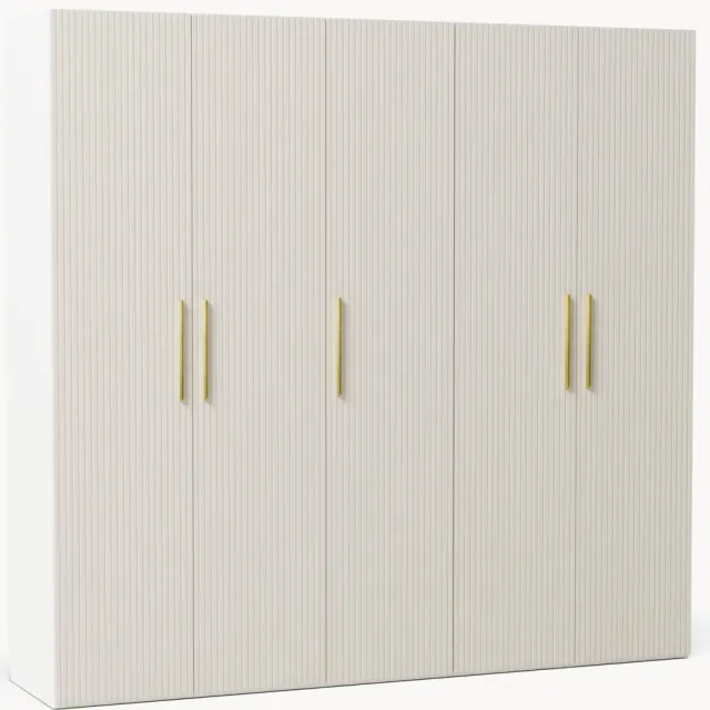 Westwing Collection Modulaire draaideurkast Simone, 250 cm breed, diverse varianten Beige