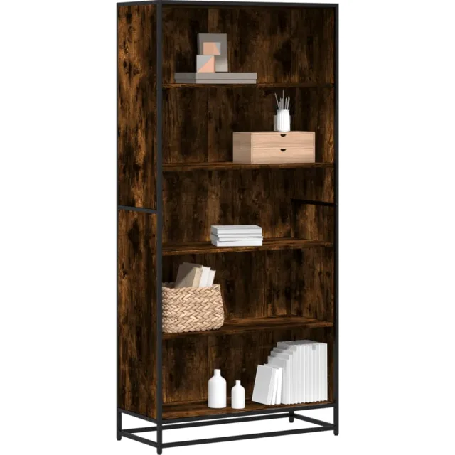 vidaXL Boekenkast 80,5x35x170,5 cm bewerkt hout gerookt eikenkleurig Bruin