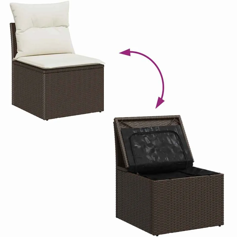 vidaXL Tuin Sofa Set 6 st Bruin [Synthetisch]: Poly Rattan, foto 4