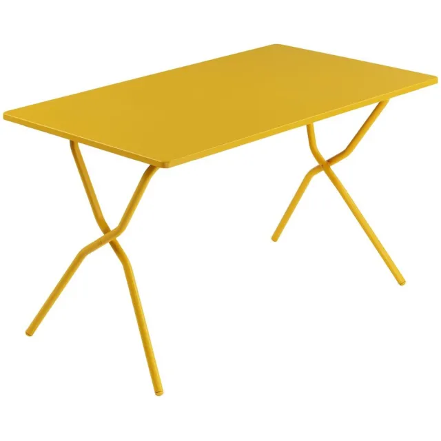 Lafuma Balcony Tafel - Bistrotafel - Tuintafel - Inklapbaar - 120 x 70cm - Miel Miel (Geel)