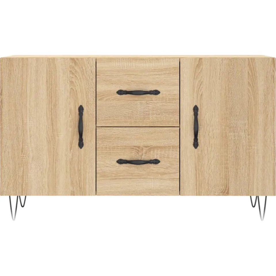 vidaXL Dressoir 100x36x60 cm bewerkt hout sonoma eikenkleurig, foto 4