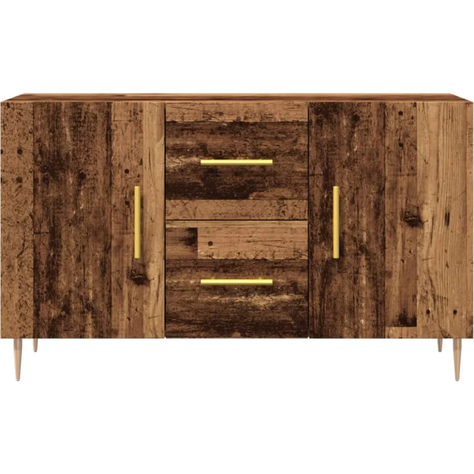 vidaXL Dressoir 100x36x60 cm bewerkt hout oud houtkleurig bruin, foto 4
