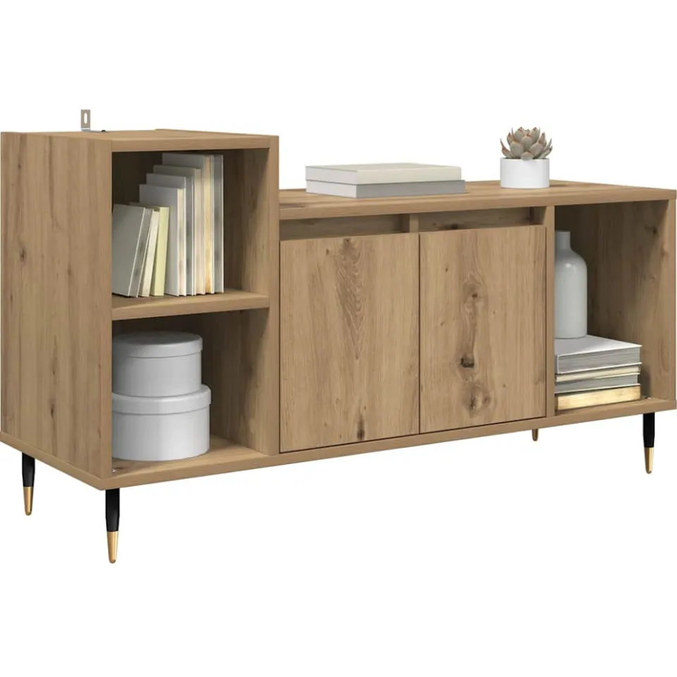 vidaXL TV-kast 100 x 35 x 55 cm Artisan Eiken Bewerkt hout Bruin