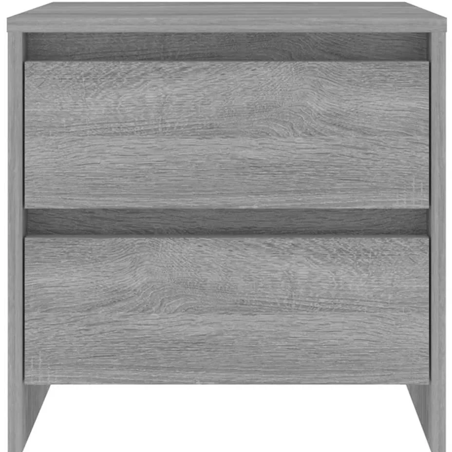 vidaXL Nachtkastje 45x34,5x44,5cm bewerkt hout grijs sonoma eikenkleur, foto 4