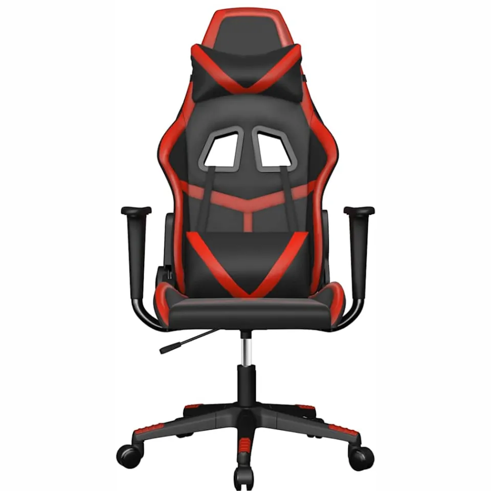 vidaXL Gamestoel kunstleer zwart en rood