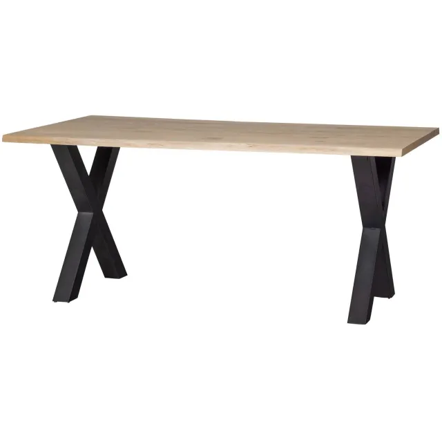 WOOOD Tablo Boomstam Tafel met U-poot - Eiken - 75x180x90 transparant