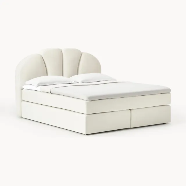 Westwing Collection Boxspring bed Romia Wit