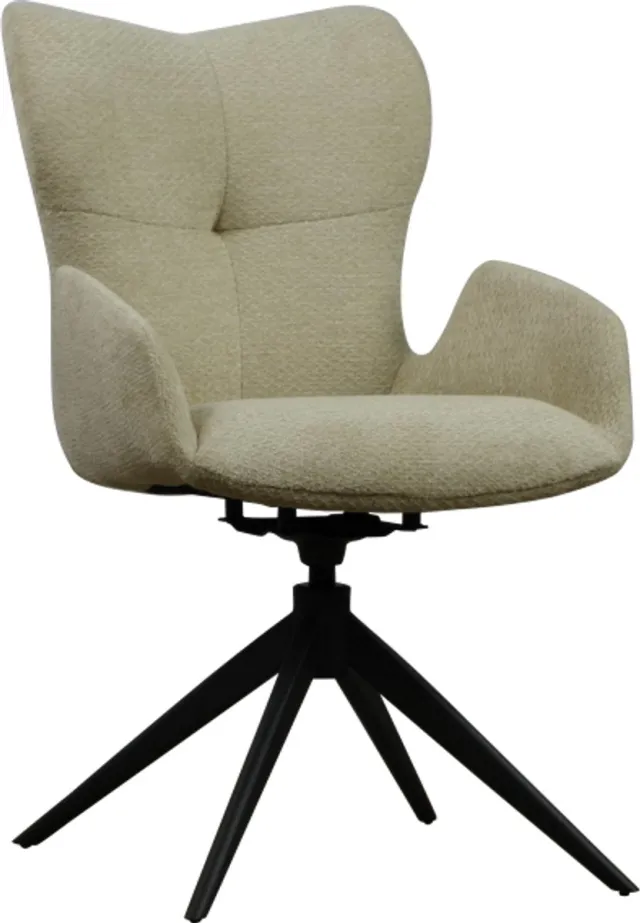 Meubelplaats Eetkamerstoel Maartje draaibaar - Retro bliss beige - eetkamerstoelen set van 2