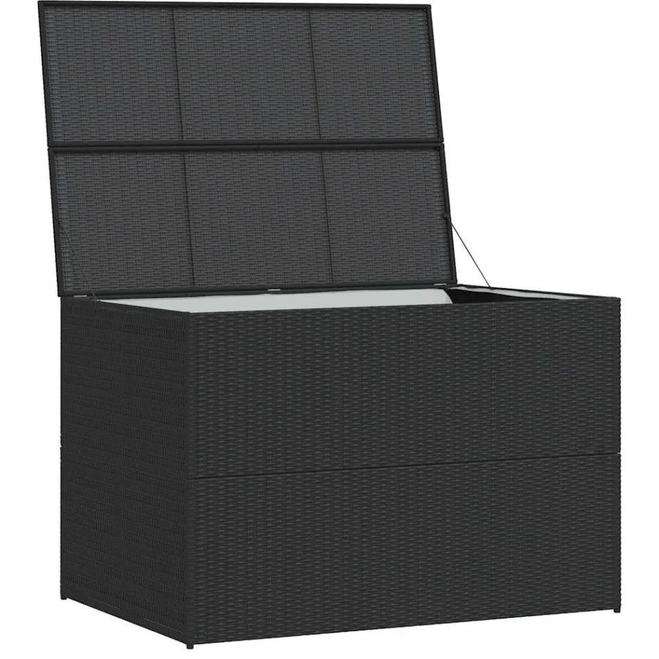 vidaXL Tuinbox 150x100x100 cm poly rattan zwart, foto 4