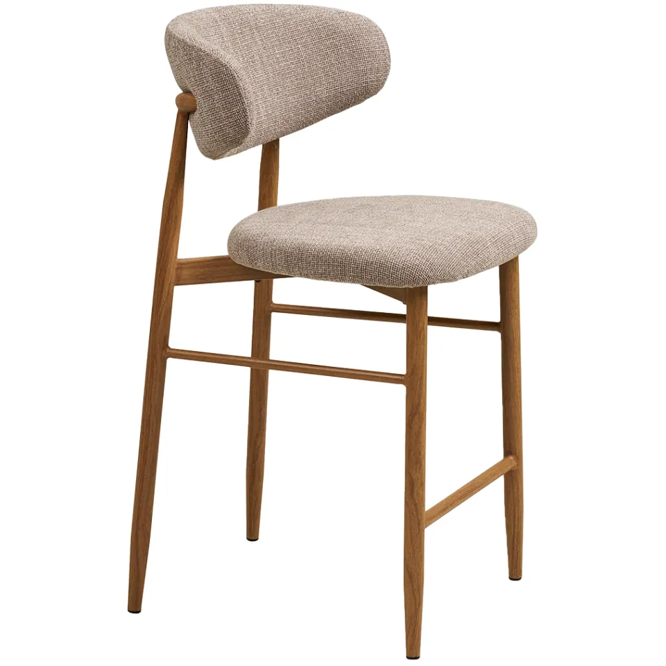 Nolon Jolien barkruk 65 cm taupe mixed - naturel onderstel