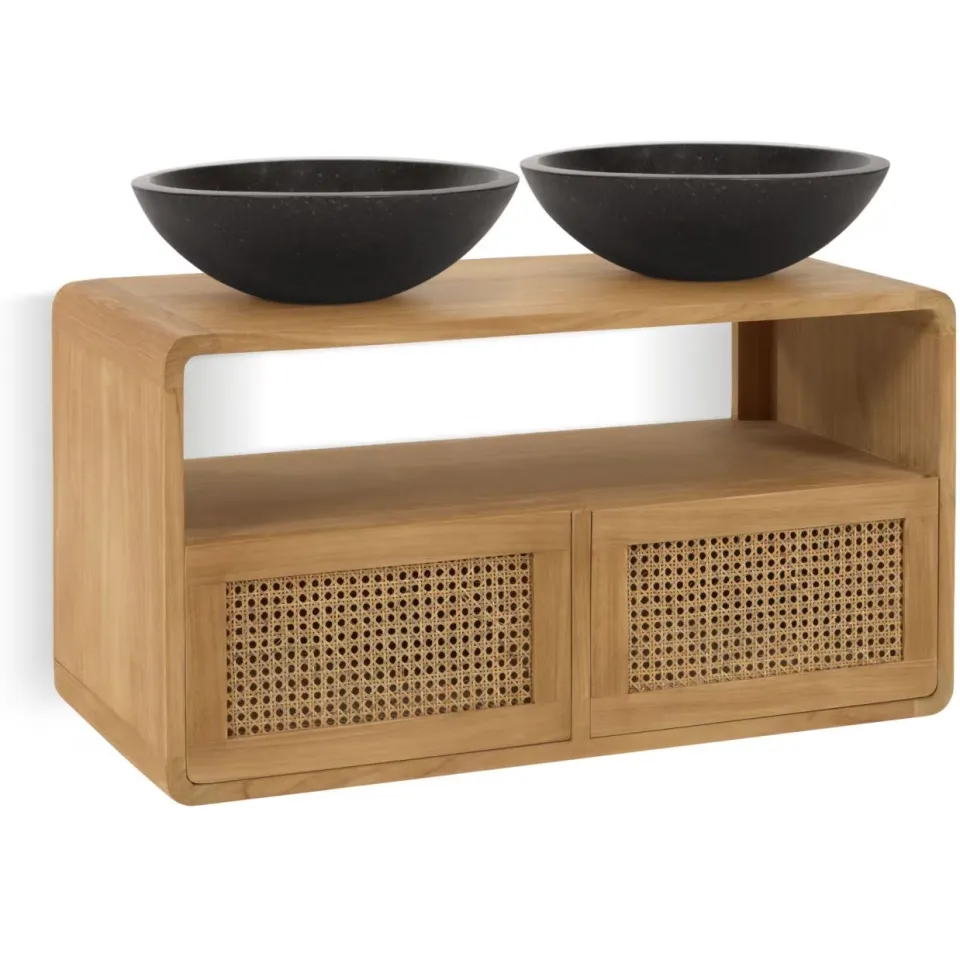 Kave Home Sabiela badkamermeubel teak naturel, foto 3