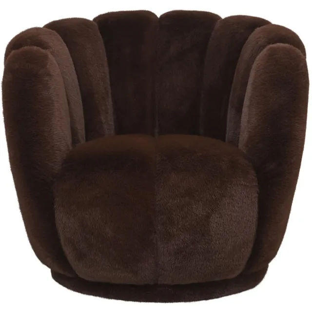 PTMD Fauteuil Furia - Bruin - 79x78x69cm