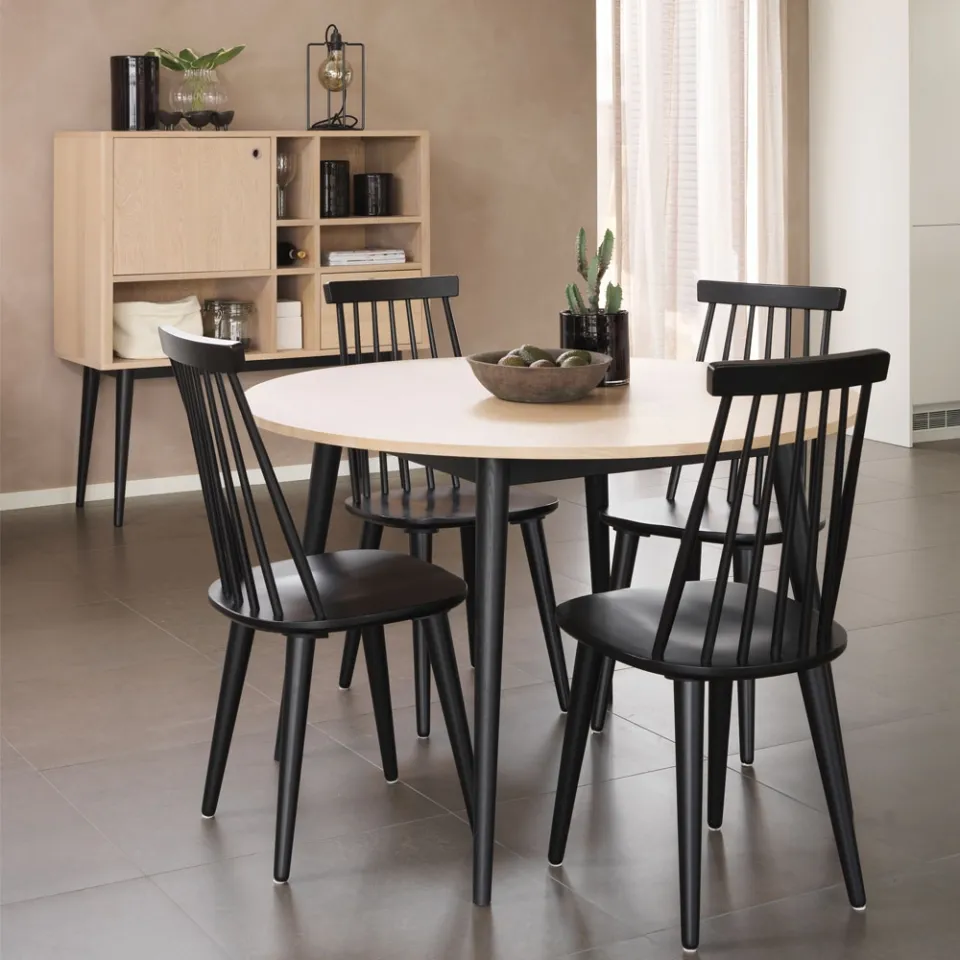 Rowico Home Lotta houten spijlenstoel zwart, foto 3