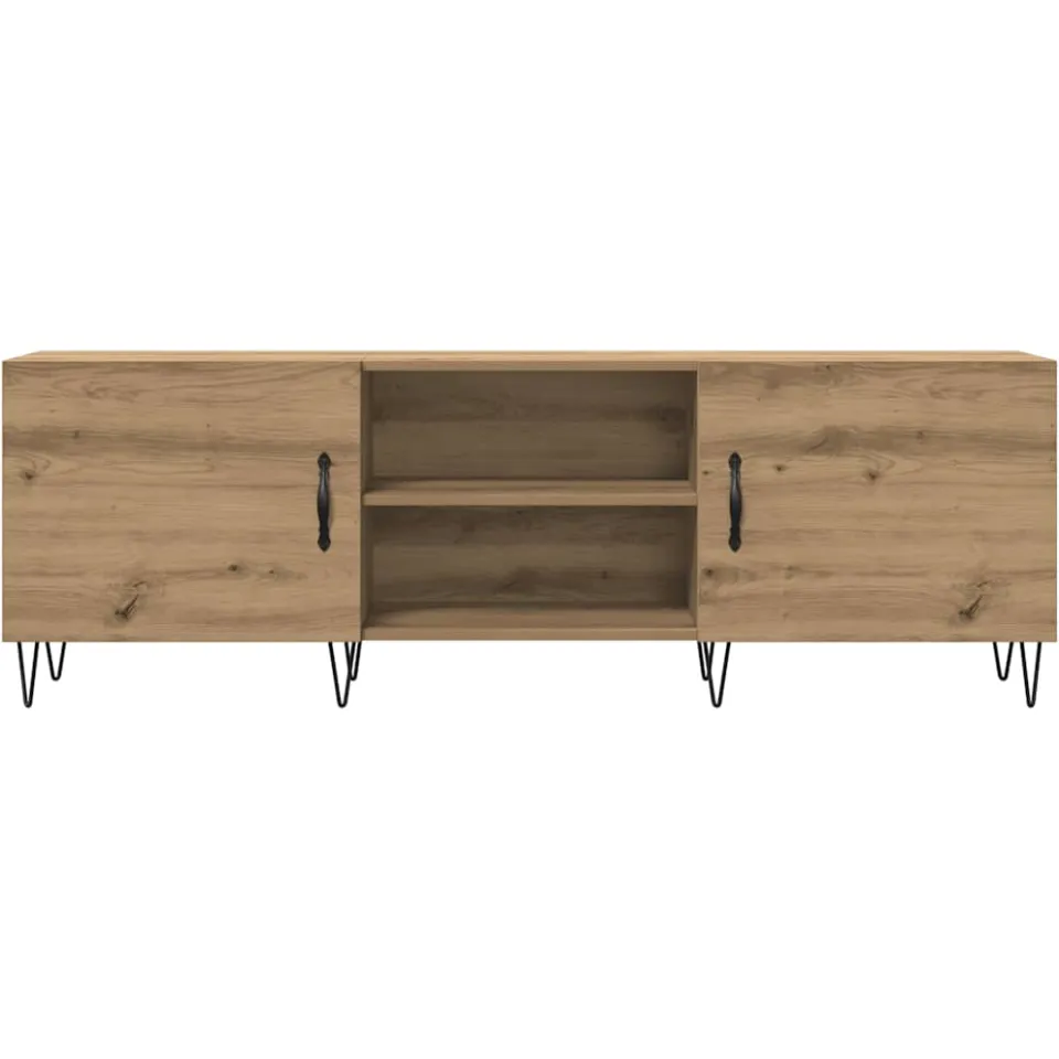 vidaXL Tv-meubel 150x30x50 cm bewerkt hout artisanaal eikenkleurig