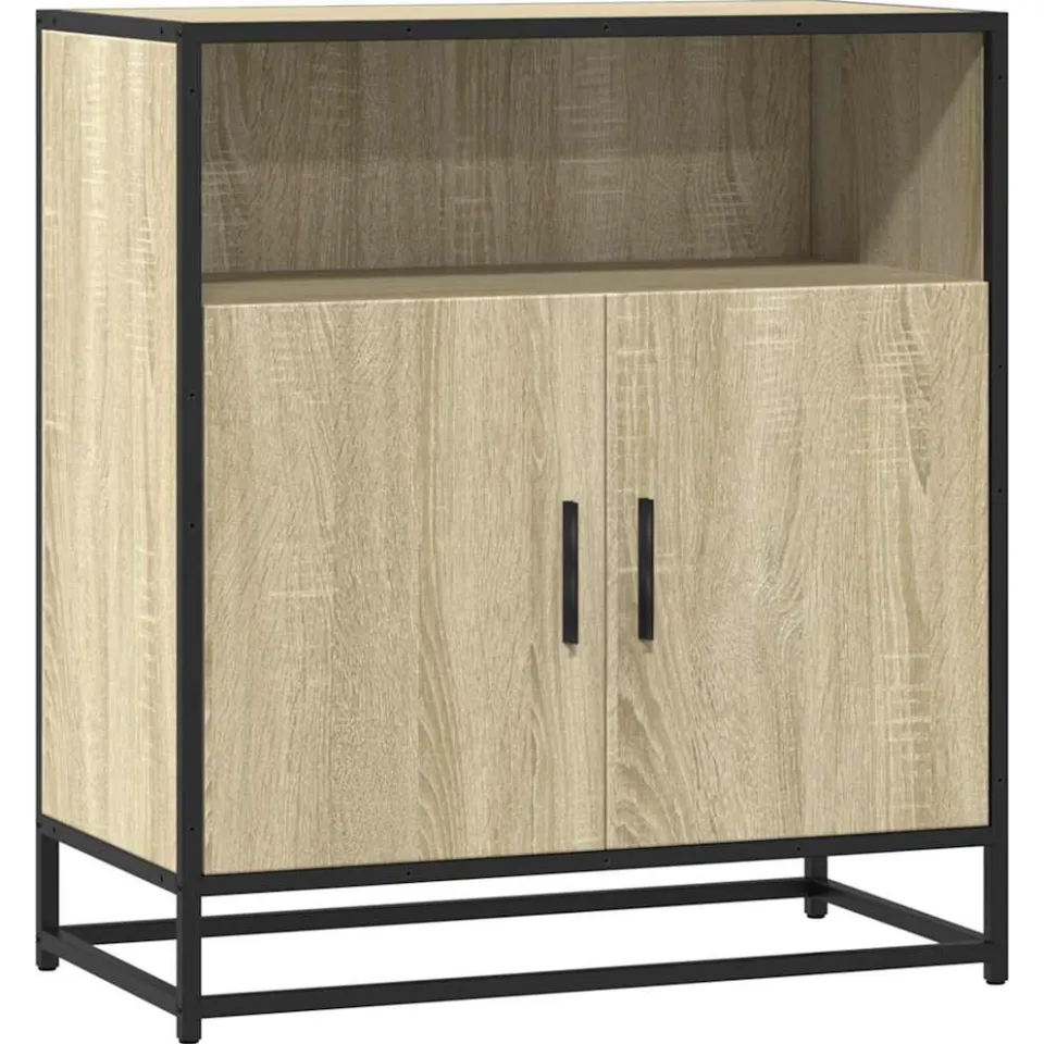 vidaXL Dressoir 68x35x76 cm bewerkt hout sonoma eikenkleurig, foto 3