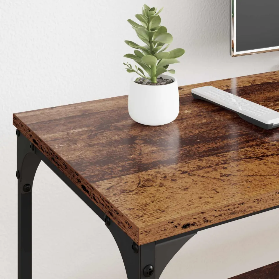 vidaXL TV-kast Oud Hout 201 x 35 x 45 cm Gemonteerd hout en ijzer bruin, foto 4
