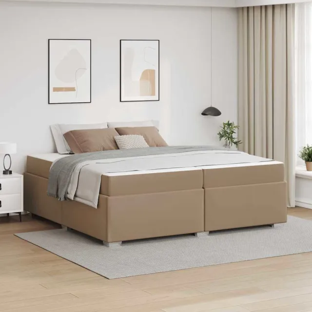 vidaXL Bedframe Cappuccino 200 x 200 cm PVC Bruin