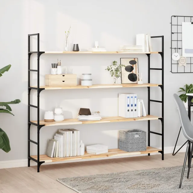 vidaXL Wandschap zwevend 140x30x2 cm onbehandeld massief acaciahout Bruin
