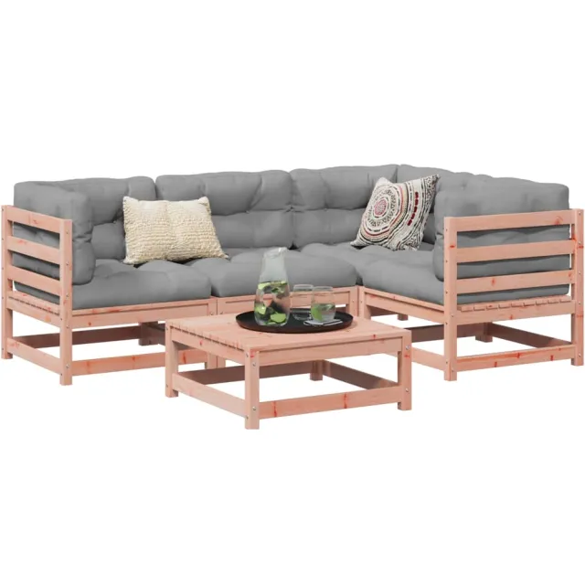 vidaXL 5-delige Loungeset massief douglas vurenhout bruin, foto 2