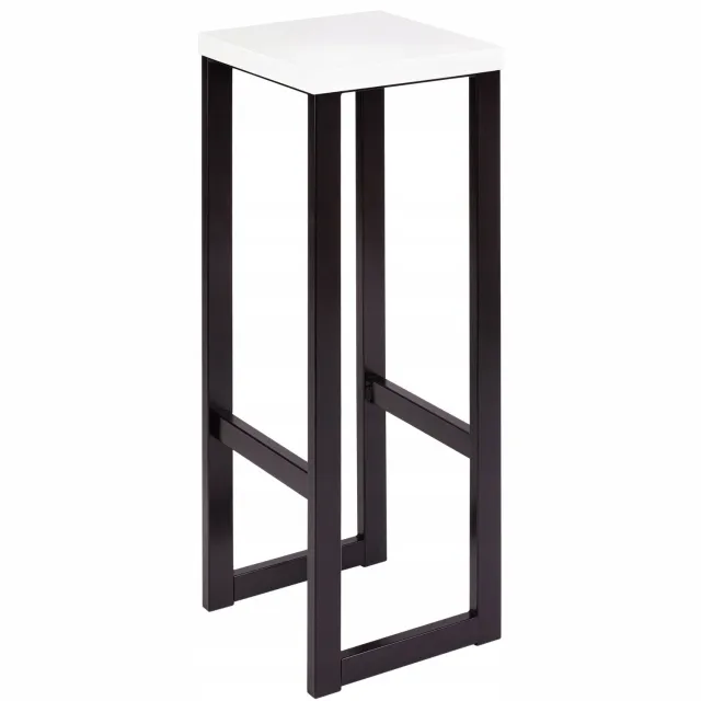 Dendro Hoker Loft Metaal/Hout 90 cm - Stoere Keukenstoel Wit