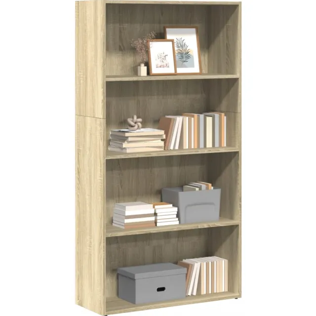 vidaXL Boekenkast 80x30x152 cm bewerkt hout sonoma eikenkleurig Bruin