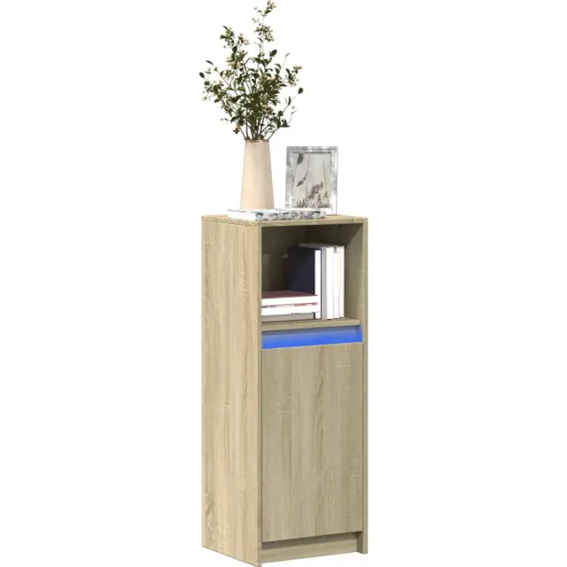 vidaXL Dressoir met LED 38x34x100 cm bewerkt hout sonoma eikenkleurig, foto 2
