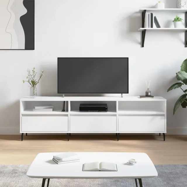 vidaXL Tv-meubel 150x30x44,5 cm bewerkt hout wit, foto 2