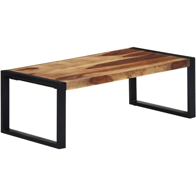 vidaXL Salontafel 110x60x40 cm massief acaciahout bruin, foto 2