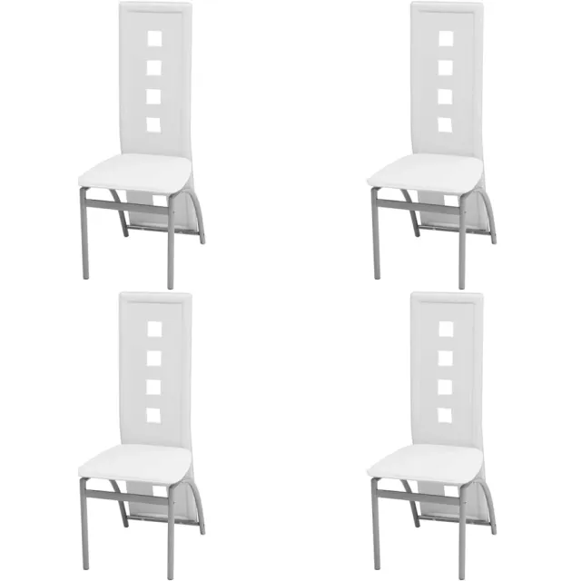 vidaXL Eetkamerstoelen 4 st kunstleer wit