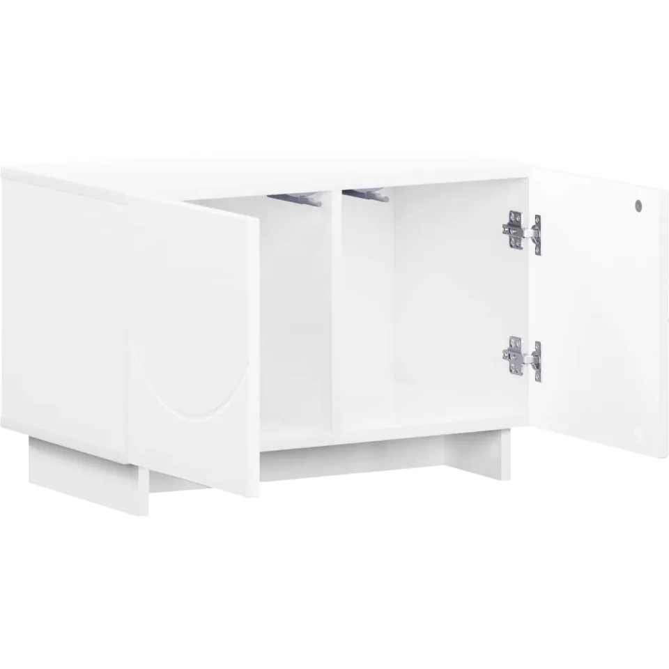 vidaXL tv-meubel 60 x 34.5 x 40 cm Hoogglans Wit Bewerkt hout, foto 2