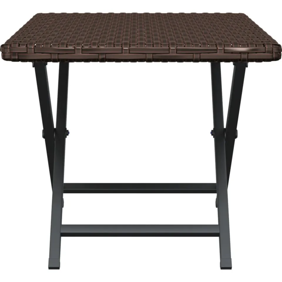 vidaXL Tafel inklapbaar 45x35x32 cm poly rattan bruin, foto 4