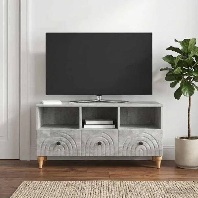 vidaXL TV-kast 102 x 34,5 x 50 cm Beton Grijs Geconstrueerd hout, foto 2
