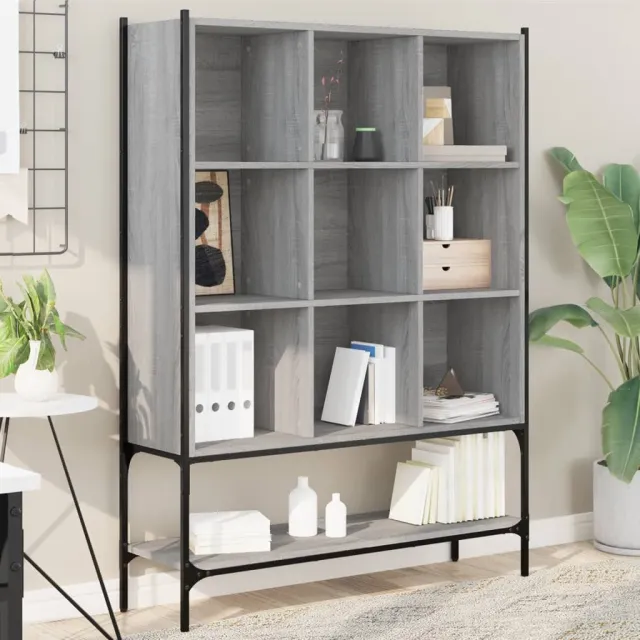 vidaXL Boekenkast 102x30x141,5 cm bewerkt hout grijs sonoma eikenkleur, foto 2