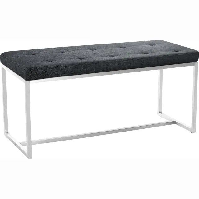 CLP Barci Zitbank - 100 cm - 2 personen - Stof - donkergrijs