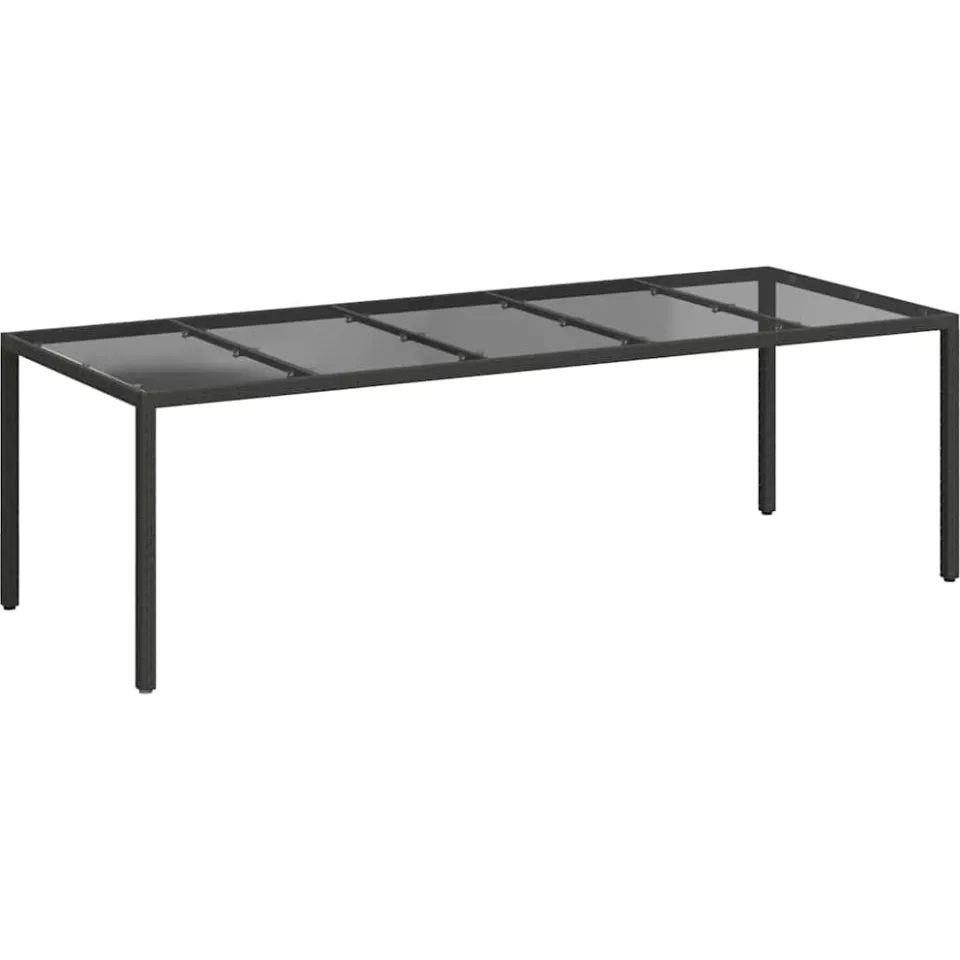 vidaXL Tuinstafel Pure Zwart poly rattan, foto 3